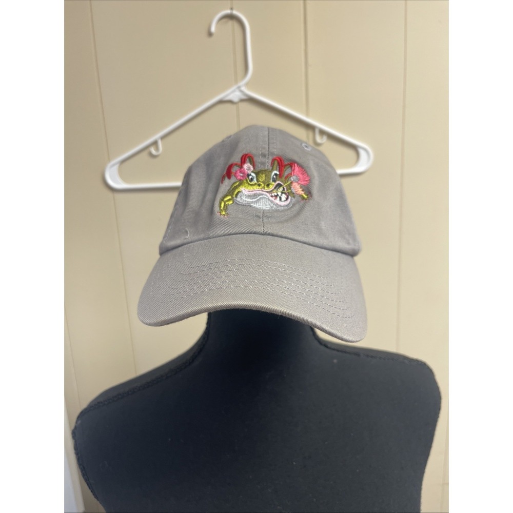 Frog And Flowers‎ Adjustable Hat Baseball Cap Gray